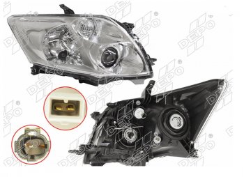 Правая фара (под электрокорректор, Евросвет) DEPO Toyota Auris  E150 (2006-2010) хэтчбэк 5 дв. дорестайлинг