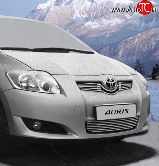 377 р. Декоративная вставка решетки радиатора Novline Toyota Auris E150 хэтчбэк 5 дв. дорестайлинг (2006-2010)  с доставкой в г. Керчь