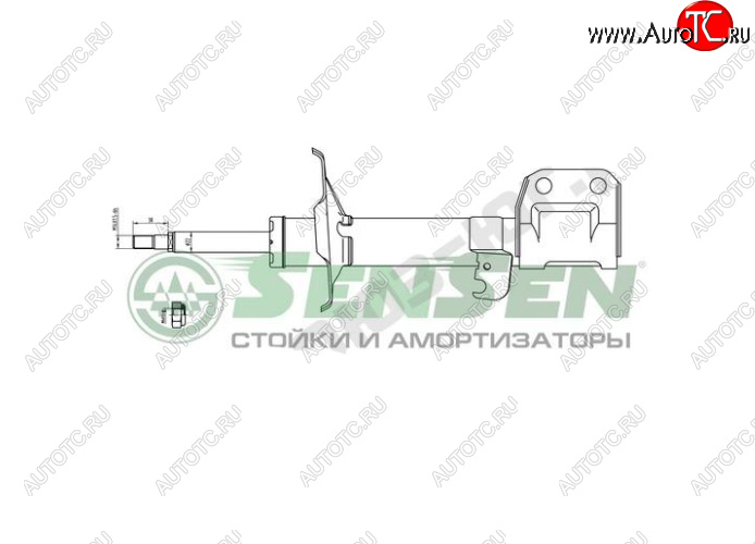 4 699 р. Левый амортизатор передний SENSEN Toyota Avensis T250 универсал дорестайлинг (2003-2006)  с доставкой в г. Керчь