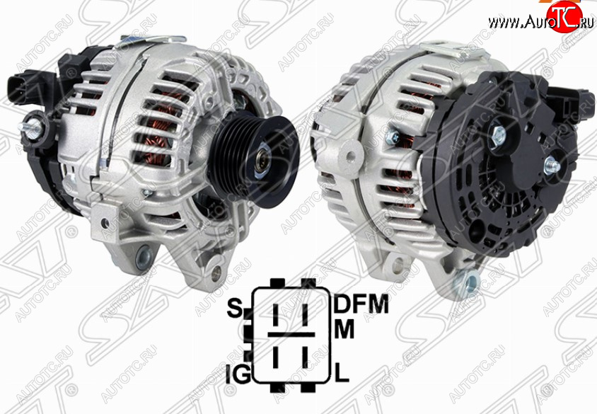 15 099 р. Генератор SAT (12V 100A 2.0/2.4/1AZFSE/2AZFSE)  Toyota Avensis ( T220 седан,  T250 седан,  T250 универсал) (2000-2008) рестайлинг, дорестайлинг  с доставкой в г. Керчь