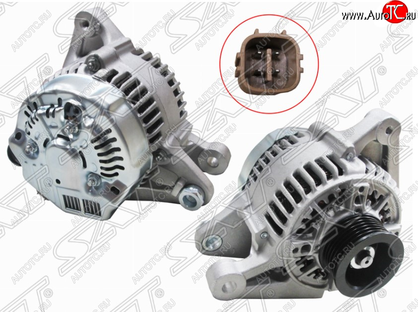 9 649 р. Генератор SAT (12V 80A 1/3 /4ZZFE/ZZE11#) Toyota Avensis T220 седан рестайлинг (2000-2003)  с доставкой в г. Керчь