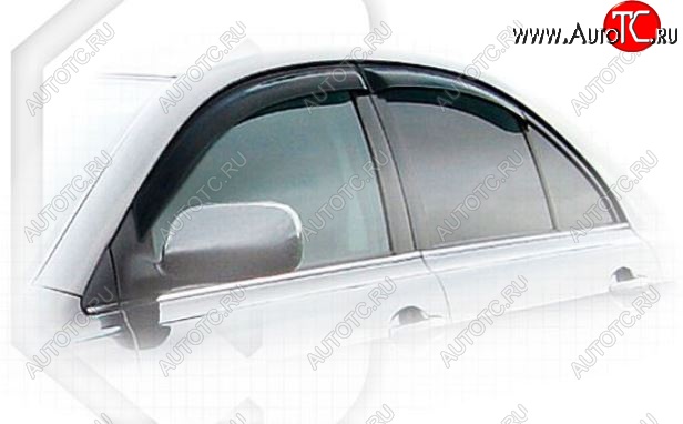1 999 р. Дефлектора окон CA-Plastic Toyota Avensis T250 универсал дорестайлинг (2003-2006) (Classic полупрозрачный, Без хром.молдинга, Крепление только на скотч)  с доставкой в г. Керчь