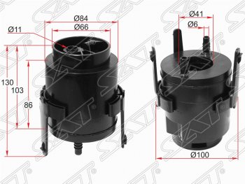 Топливный фильтр SAT Toyota Avensis ( T250 седан,  T250 универсал) (2003-2008) дорестайлинг, рестайлинг