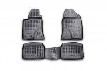 Коврики в салон Element 4 шт. (полиуретан) Toyota Avensis T250 седан дорестайлинг (2003-2006) (Черные)