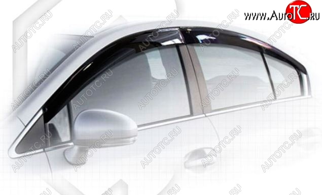 2 159 р. Дефлектора окон CA-Plastic  Toyota Avensis ( T270 седан,  T270 универсал) (2008-2015) дорестайлинг, 1-ый рестайлинг (Classic полупрозрачный)  с доставкой в г. Керчь