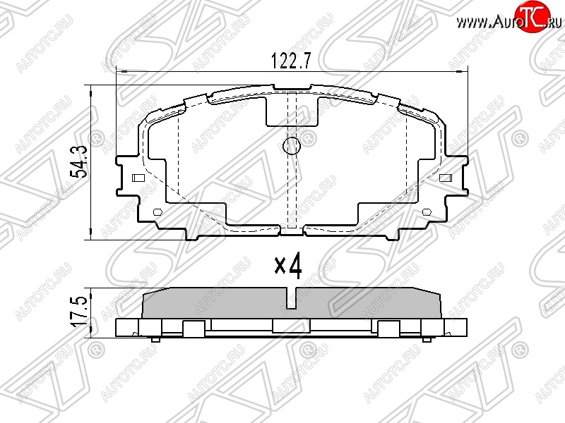 1 039 р. Колодки тормозные SAT (передние)  Toyota Belta/Yaris  XP90 - Yaris  XP90  с доставкой в г. Керчь