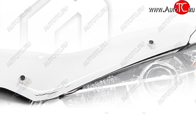 2 479 р. Дефлектор капота CA-Plastiс  Toyota Blade (2006-2012) хэтчбек (Шелкография белая)  с доставкой в г. Керчь