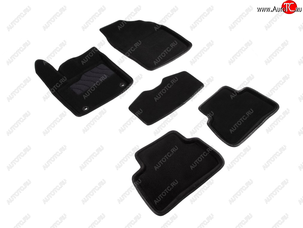 6 199 р. Коврики в салон SEINTEX 3D ВОРС (комплект, 2WD)  Toyota C-HR  NGX10, ZGX10 (2016-2019) дорестайлинг (Цвет: черный)  с доставкой в г. Керчь