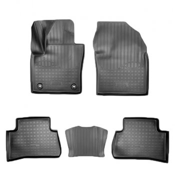 Коврики салонные Noplast (3D) Toyota C-HR  NGX10, ZGX10 (2016-2025) дорестайлинг, рестайлинг (Черные)