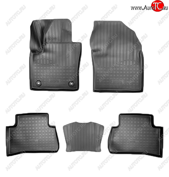 2 399 р. Коврики салонные Noplast (3D)  Toyota C-HR  NGX10, ZGX10 (2016-2025) дорестайлинг, рестайлинг (Черные)  с доставкой в г. Керчь