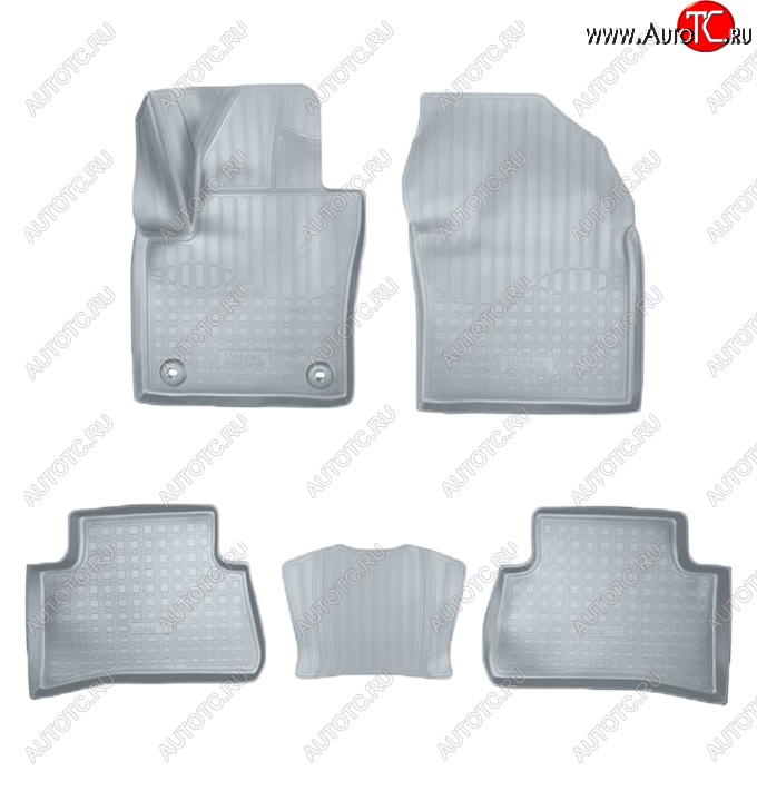 3 099 р. Коврики салонные Noplast (3D)  Toyota C-HR  NGX10, ZGX10 (2016-2025) дорестайлинг, рестайлинг (Серые)  с доставкой в г. Керчь
