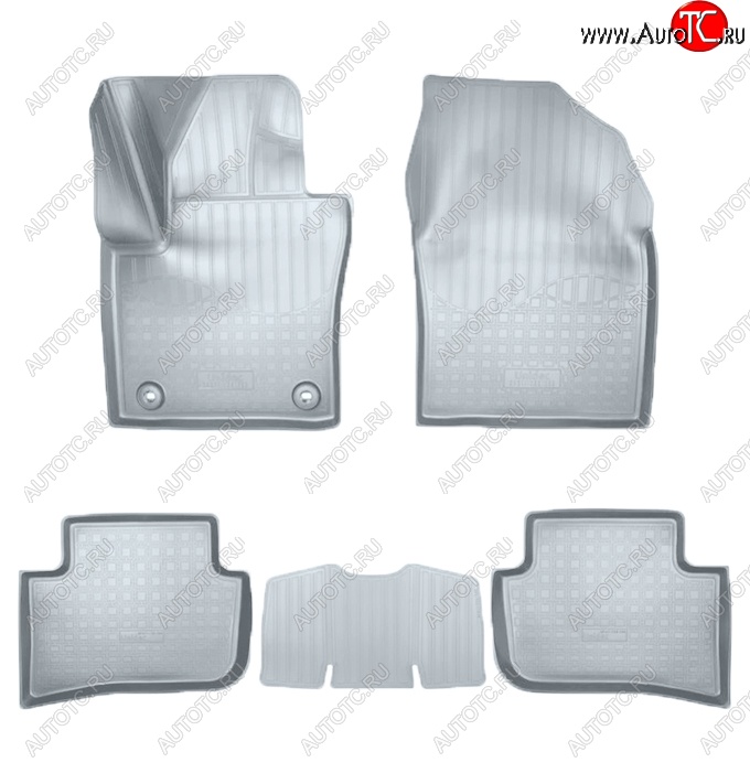 3 099 р. Коврики салонные Noplast (3D, полный привод)  Toyota C-HR  NGX10, ZGX10 (2016-2025) дорестайлинг, рестайлинг (Серые)  с доставкой в г. Керчь