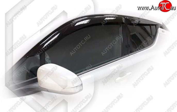 1 999 р. Дефлектора окон CA-Plastic Toyota C-HR NGX10, ZGX10 рестайлинг (2019-2025) (Classic полупрозрачный, Без хром.молдинга)  с доставкой в г. Керчь