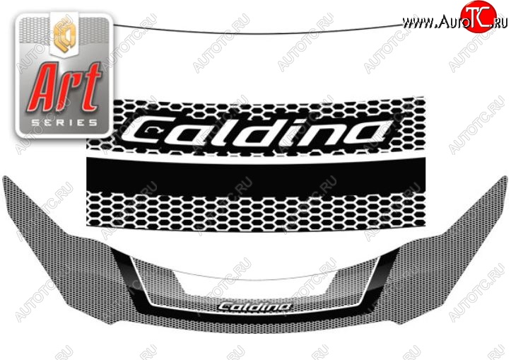 2 379 р. Дефлектор капота CA-Plastiс exclusive  Toyota Caldina  T240 (2002-2007) универсал дорестайлинг, универсал рестайлинг (Серия Art графит)  с доставкой в г. Керчь