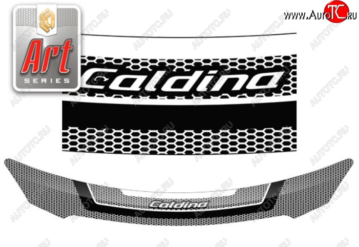 2 299 р. Дефлектор капота (Т241 Т246) CA-Plastiс  Toyota Caldina  T240 (2002-2007) универсал дорестайлинг, универсал рестайлинг (Серия Art серебро)  с доставкой в г. Керчь