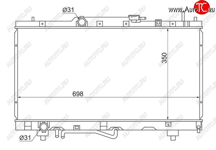 5 699 р. Радиатор двигателя SAT (пластинчатый, МКПП/АКПП, Пробка радиатора R102A, Китай) Toyota Carina Е210 седан дорестайлинг (1996-1998)  с доставкой в г. Керчь