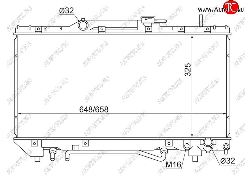 5 999 р. Радиатор двигателя (пластинчатый, МКПП/АКПП,	3SFE/3SGE/4SFE) SAT Toyota Carina Е210 седан дорестайлинг (1996-1998)  с доставкой в г. Керчь