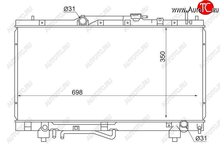 4 999 р. Радиатор двигателя SAT (пластинчатый, пробка радиатора R102A) Toyota Caldina T190 дорестайлинг универсал (1992-1995)  с доставкой в г. Керчь
