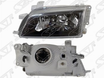 Правая фара передняя SAT (черный хрусталь) Toyota Caldina  T190 - Carina  T190
