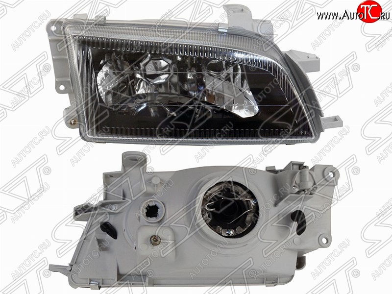 2 499 р. Левая фара передняя SAT (черный хрусталь)  Toyota Caldina  T190 - Carina  T190  с доставкой в г. Керчь