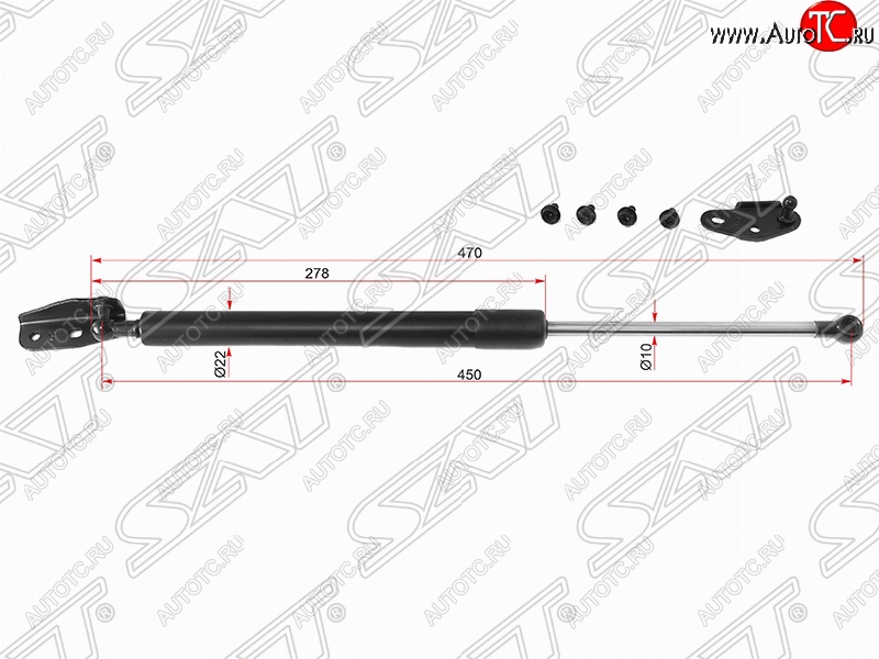 1 359 р. Левый газовый упор крышки багажника SAT Toyota Caldina T210 дорестайлинг универсал (1997-1999)  с доставкой в г. Керчь