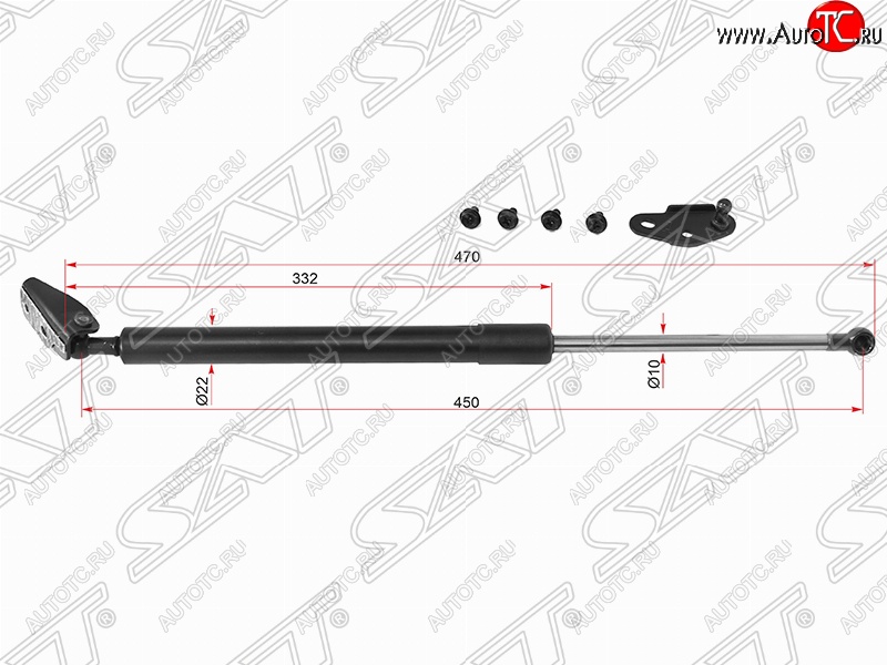 1 359 р. Правый газовый упор крышки багажника SAT  Toyota Caldina  T210 (1997-1999) дорестайлинг универсал  с доставкой в г. Керчь