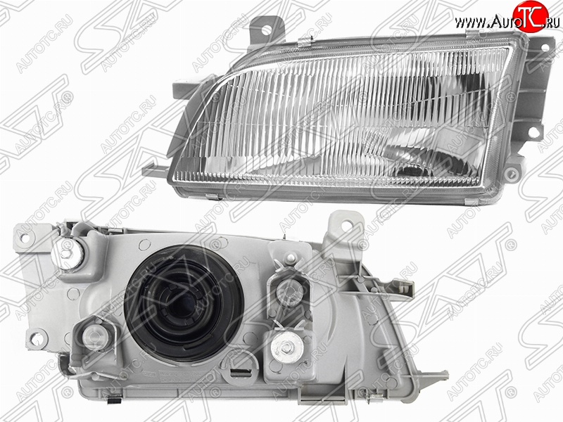 3 599 р. Левая фара передняя SAT (вертикальное крепление)  Toyota Caldina  T210 (1997-1999) дорестайлинг универсал  с доставкой в г. Керчь
