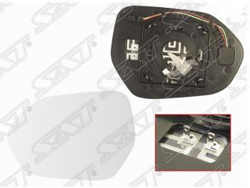 Левое полотно зеркала SAT (сферическое с обогревом, мёртвая зона) Toyota Camry XV70 дорестайлинг (2017-2021)