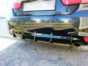 2 699 р. Диффузор на задний бампер KURAJ. (2 трубы) Toyota Camry XV55 1-ый рестайлинг (2014-2017) (Неокрашенные)  с доставкой в г. Керчь. Увеличить фотографию 4