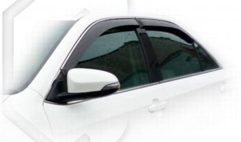 2 349 р. Дефлектора окон CA-Plastic Toyota Camry XV55 1-ый рестайлинг (2014-2017) (серия Classic полупрозрачный, Без хром.молдинга)  с доставкой в г. Керчь. Увеличить фотографию 2