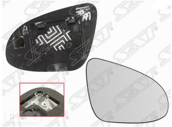 Правое полотно зеркала SAT (сферическое с обогревом, правое) Toyota Camry XV50 дорестайлинг (2011-2014)
