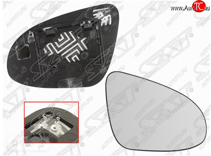 579 р. Правое полотно зеркала SAT (сферическое с обогревом, правое) Toyota Camry XV50 дорестайлинг (2011-2014)  с доставкой в г. Керчь