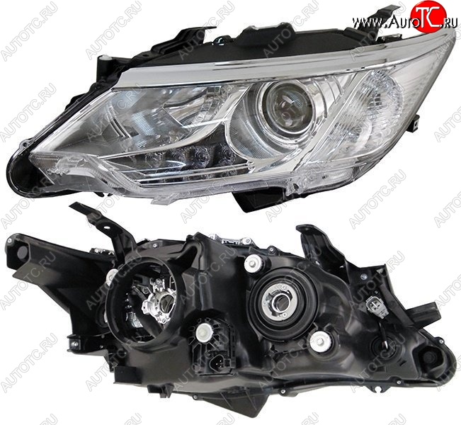 5 799 р. Левая фара SAT (под ксенон, ДХО, с электрокорректором)  Toyota Camry  XV55 (2014-2017) 1-ый рестайлинг  с доставкой в г. Керчь