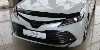 3 299 р. Дефлектор капота SIM Toyota Camry XV70 дорестайлинг (2017-2021)  с доставкой в г. Керчь. Увеличить фотографию 2
