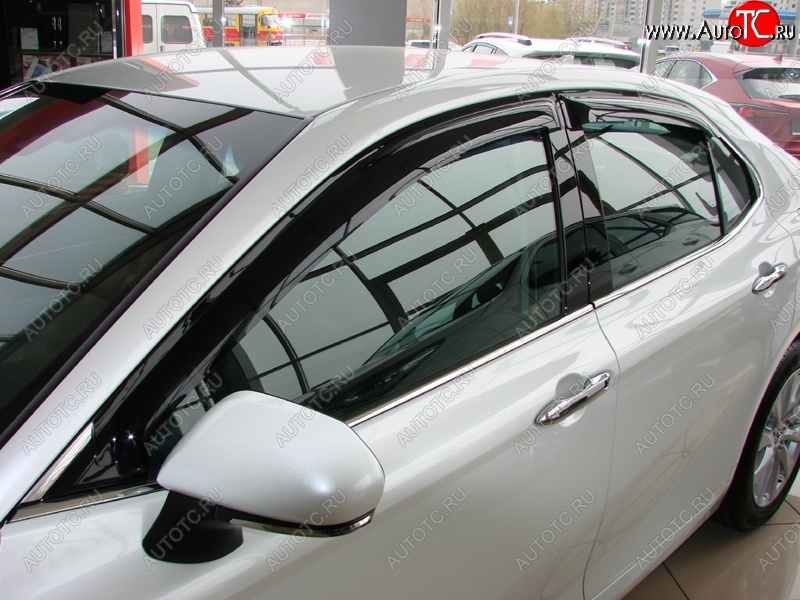 3 399 р. Дефлекторы окон (ветровики) SIM Toyota Camry XV70 дорестайлинг (2017-2021)  с доставкой в г. Керчь