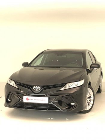 14 699 р. Накладка переднего бампера Yurol Toyota Camry XV70 дорестайлинг (2017-2021) (Неокрашенная)  с доставкой в г. Керчь. Увеличить фотографию 2