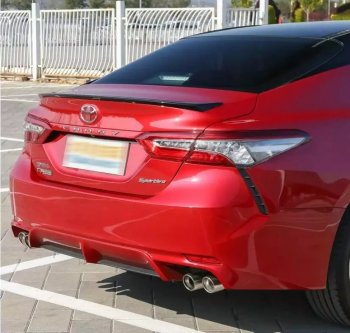 3 399 р. Лип спойлер АВТОКРАТ  Toyota Camry  XV70 (2017-2021) дорестайлинг (Неокрашенный)  с доставкой в г. Керчь. Увеличить фотографию 6
