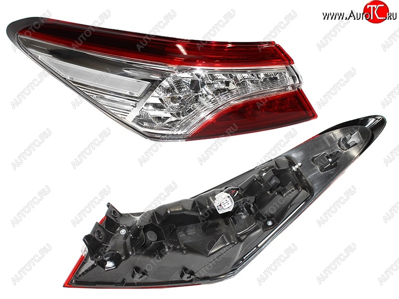 6 449 р. Левый фонарь (внешний/диодный) (рестайлинг) SAT  Toyota Camry  XV70 (2017-2021) дорестайлинг  с доставкой в г. Керчь