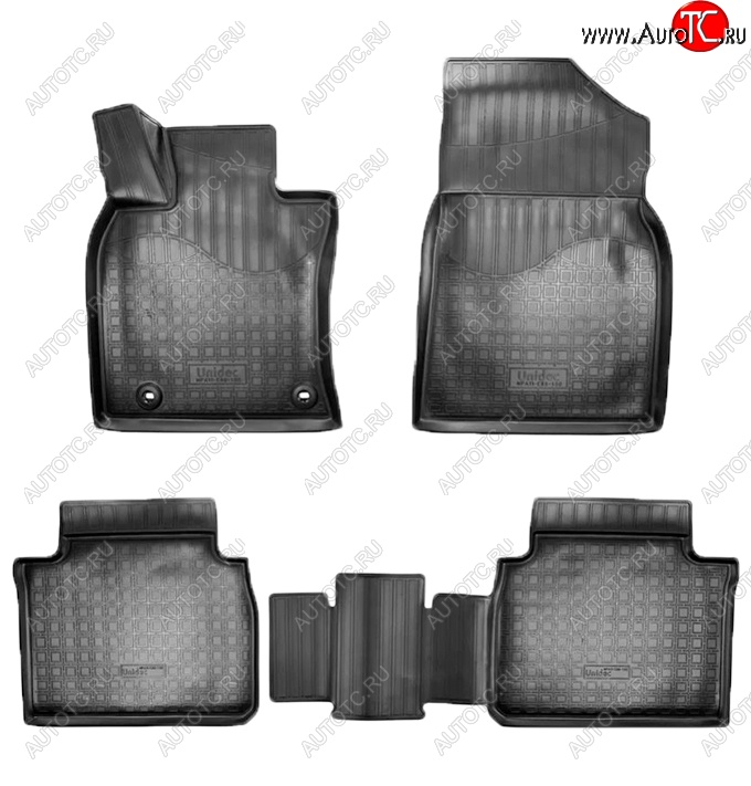 2 499 р. Коврики салонные Noplast (3D)  Toyota Camry  XV70 (2017-2021) дорестайлинг (Черные)  с доставкой в г. Керчь