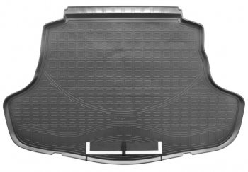 Коврик в багажник Norplast Toyota Camry XV70 дорестайлинг (2017-2021) (Черный с фартуком)