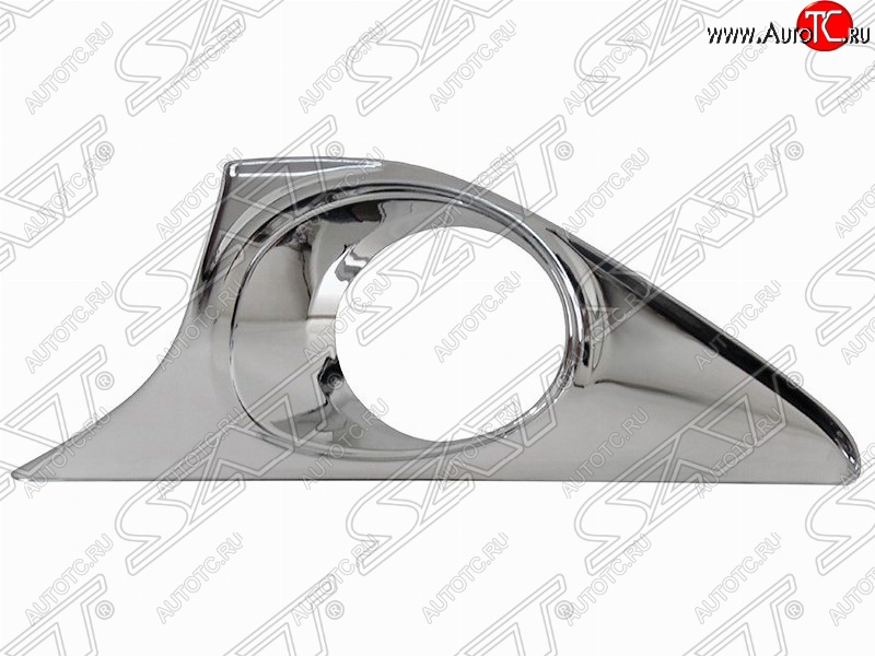 419 р. Левая рамка противотуманной фары SAT (хром) Toyota Camry XV50 дорестайлинг (2011-2014)  с доставкой в г. Керчь