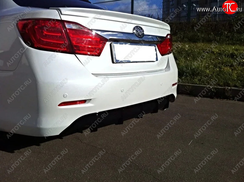 2 899 р. Лип спойлер KURAJ  Toyota Camry  XV50 (2011-2014) дорестайлинг (Неокрашенные)  с доставкой в г. Керчь