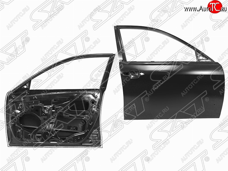 5 999 р. Правая дверь передняя SAT  Toyota Camry  XV40 (2009-2011) рестайлинг (Неокрашенная)  с доставкой в г. Керчь