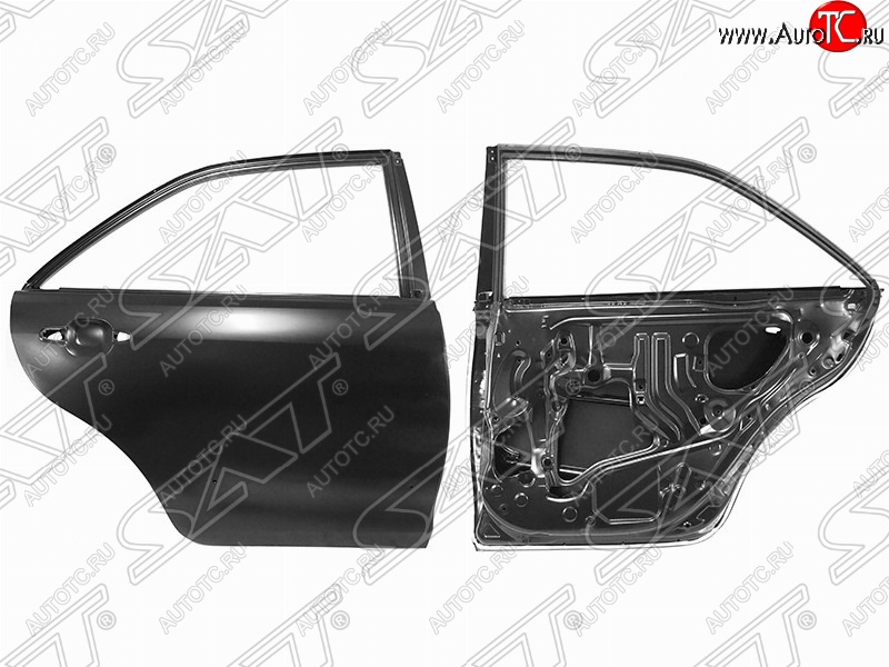 7 599 р. Правая дверь задняя SAT  Toyota Camry  XV40 (2009-2011) рестайлинг (Неокрашенная)  с доставкой в г. Керчь