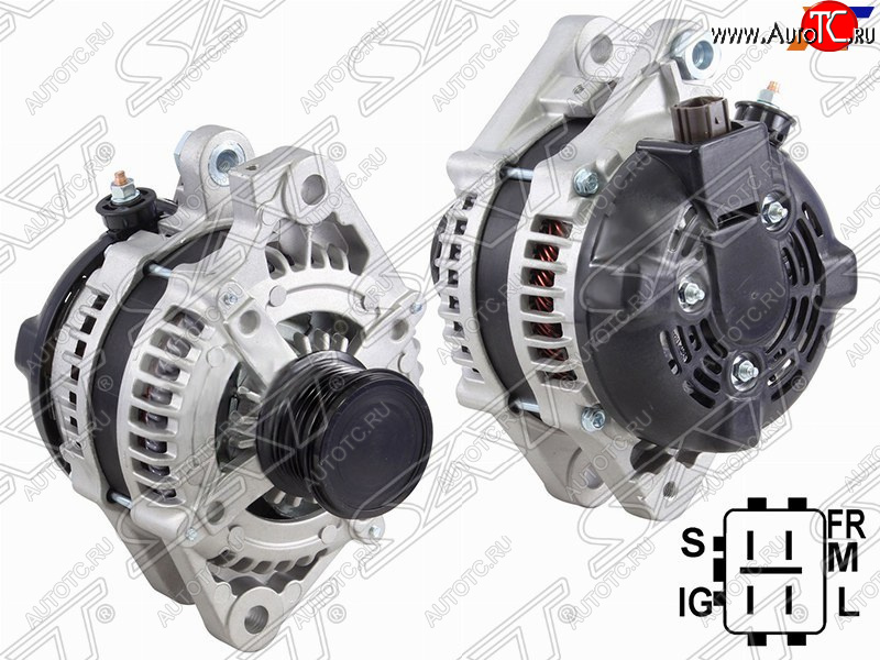 10 899 р. Генератор SAT (12V, 100A, 3,0/3,5/2GRFE/4GR-FSE)  Lexus GS300  S190 (2007-2012), Lexus GS350  L10 (2011-2016), Lexus GS450H  L10 (2011-2015), Lexus GX460  J150 (2009-2013), Lexus IS250  XE30 седан (2013-2016), Lexus IS350  XE20 (2005-2013), Toyota Camry  XV40 (2006-2011)  с доставкой в г. Керчь