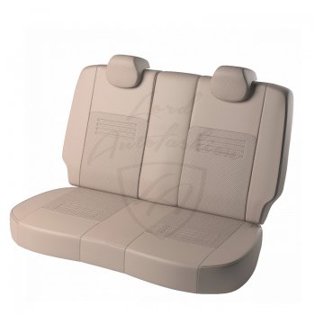 9 449 р. Чехлы для сидений Lord Autofashion Турин (экокожа) Toyota Camry XV40 дорестайлинг (2006-2008) (Бежевый, вставка Бежевая)  с доставкой в г. Керчь. Увеличить фотографию 2