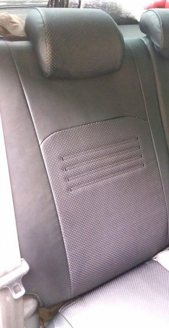 9 449 р. Чехлы для сидений Lord Autofashion Турин (экокожа) Toyota Camry XV40 дорестайлинг (2006-2008) (Чёрный, вставка чёрная)  с доставкой в г. Керчь. Увеличить фотографию 4