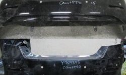 3 789 р. Накладка на задний бампер CT Toyota Camry XV50 дорестайлинг (2011-2014) (Неокрашенная)  с доставкой в г. Керчь. Увеличить фотографию 3