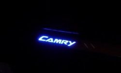 5 349 р. Накладки на порожки автомобиля СТ Toyota Camry XV55 1-ый рестайлинг (2014-2017)  с доставкой в г. Керчь. Увеличить фотографию 2