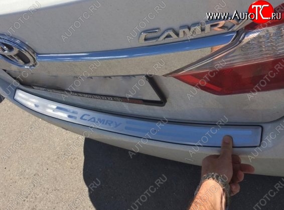 4 199 р. Защитная накладка на задний бампер СТ Toyota Camry XV50 дорестайлинг (2011-2014)  с доставкой в г. Керчь